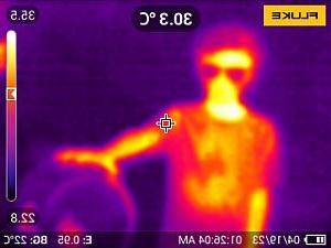 Thermal image of a science camper.